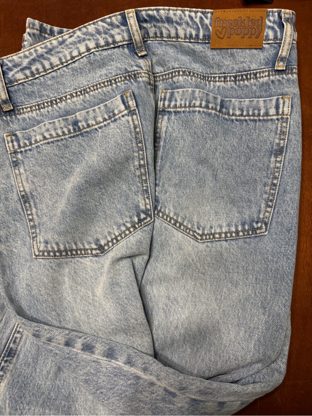 NWT, Boutique Freckled Poppy Women's Light Wash Blue High-Rise Jeans, XL - Picture 2 of 7